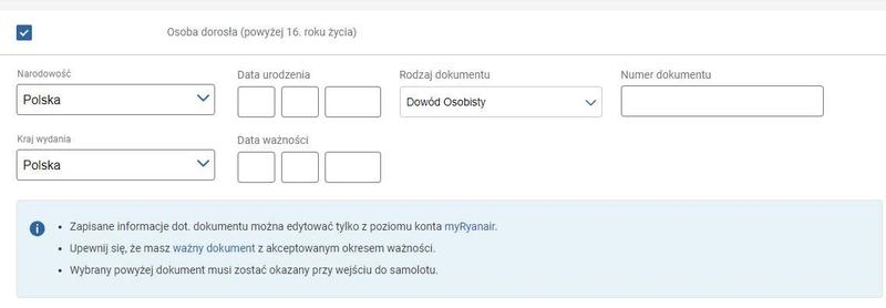 Opłaty za bagaż w Ryanair