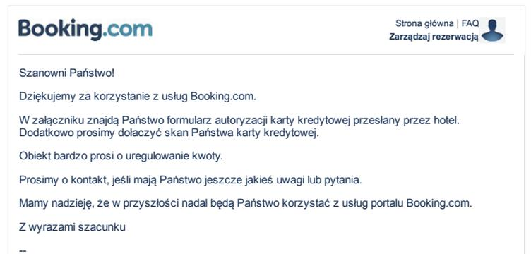 Reklamacja Booking.com